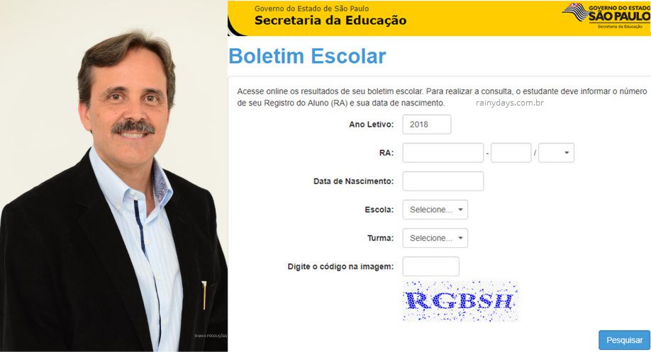 Boletim Escolar - Secretaria da Educação do Estado de São Paulo