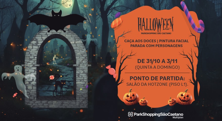 ParkShopping São Caetano traz diversão e muitas guloseimas no Halloween!