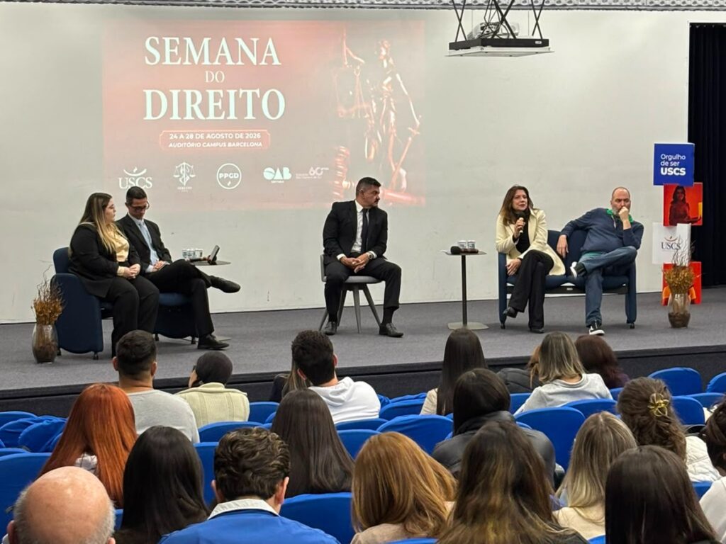 USCS promove Semana do DireitoTradicional no curso de Direito, a semana conta com importantes nomes da área.